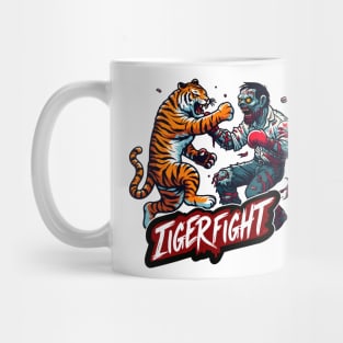 Tiger vs Zombie Fight Mug